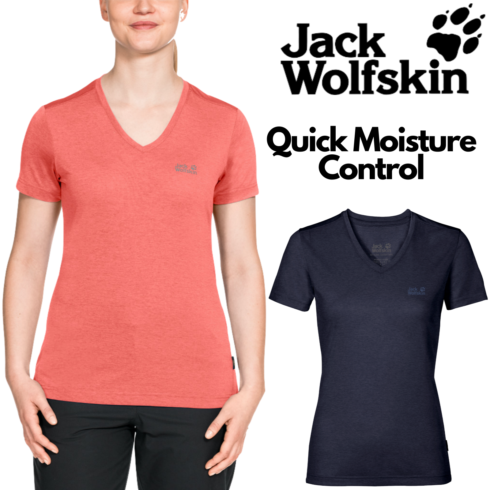 Jack,Wolfskin Womens Crosstrail Short Sleeve Top T Shirt Base