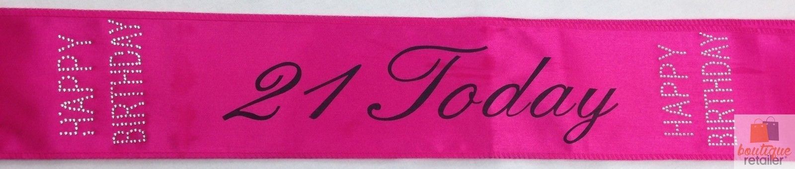 BIRTHDAY SASH 18th 21st Party Night Girls Pink Celebration Gift New