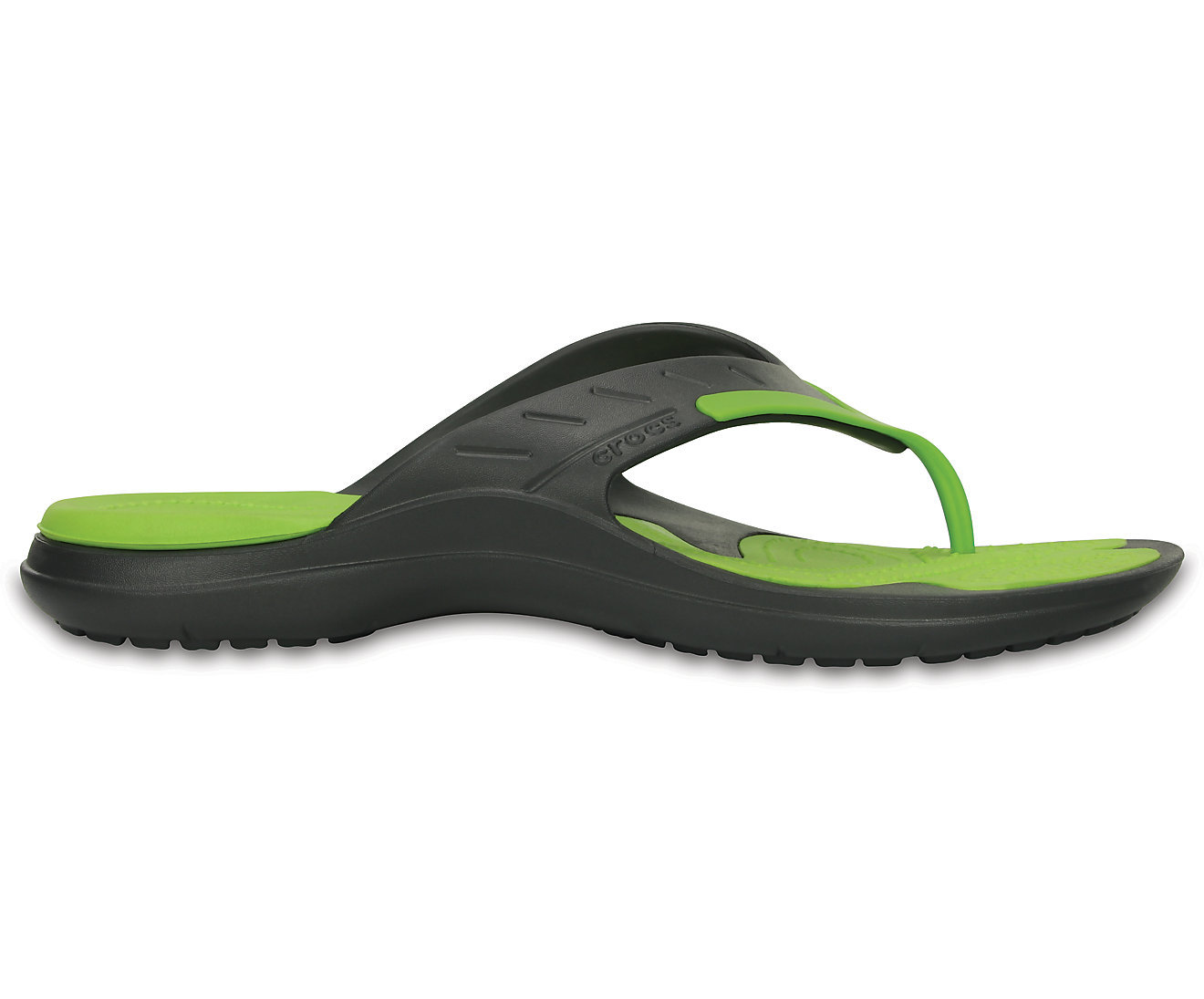  Crocs  Men s  MODI Sport Flip  Flops  Thongs Graphite Volt Green