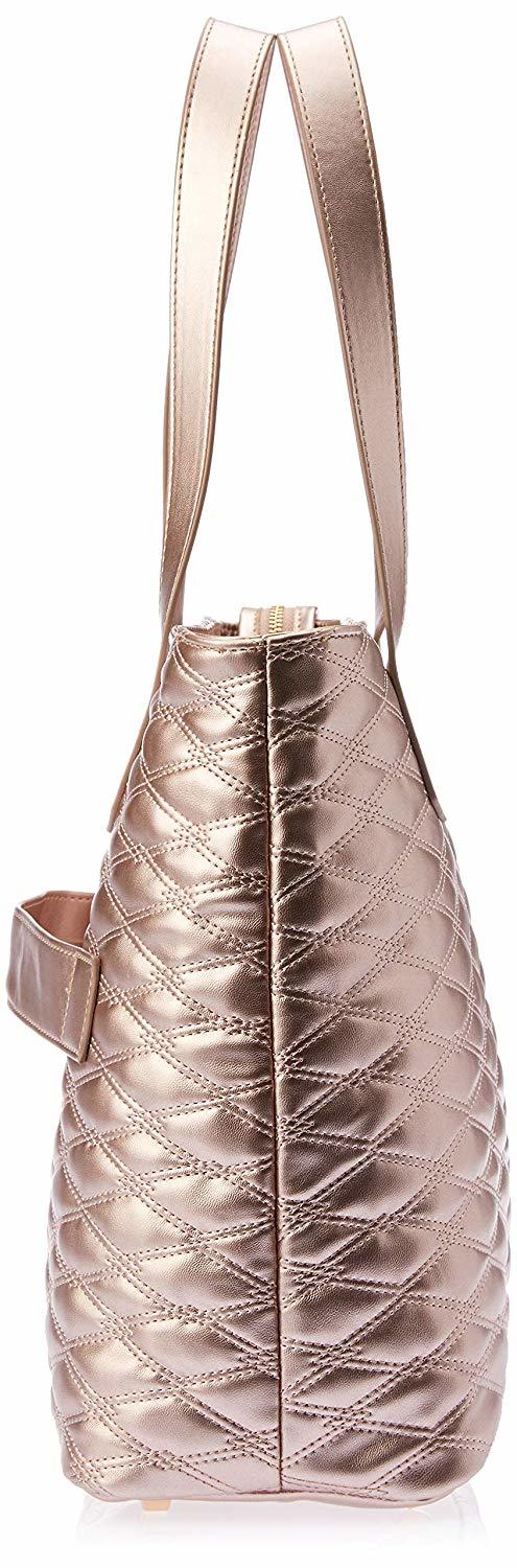 rose gold quilted bag