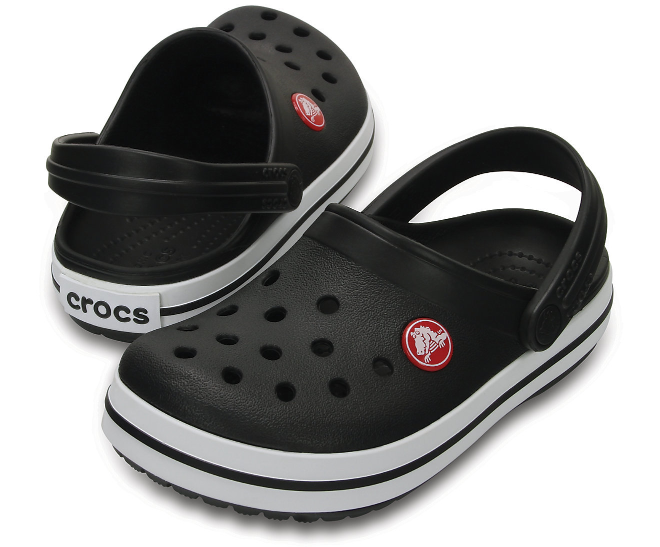 Crocs,Kids Crocband Clog Shoes Iconic Sandals - Black
