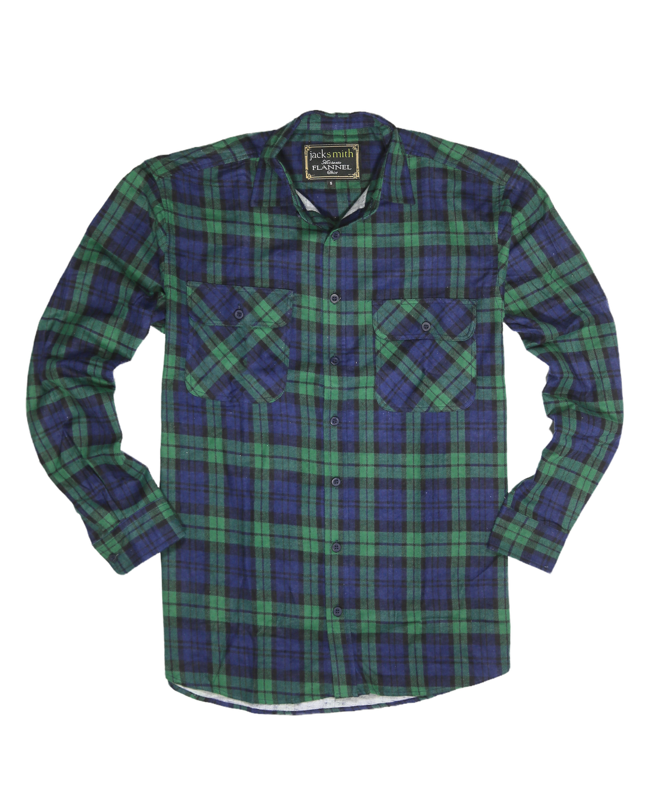 Men's Flannelette Long Sleeve Shirt 100% Cotton Check Authentic Flannel