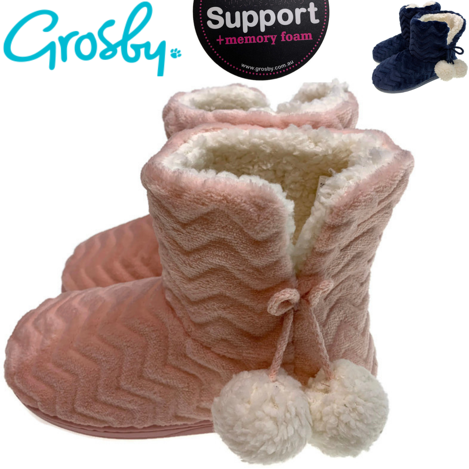 grosby memory foam slippers