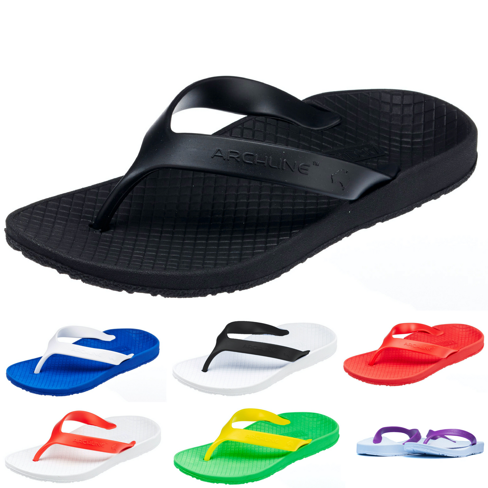 ARCHLINE,Orthotic Thongs Arch Support Shoes Footwear Flip Flops