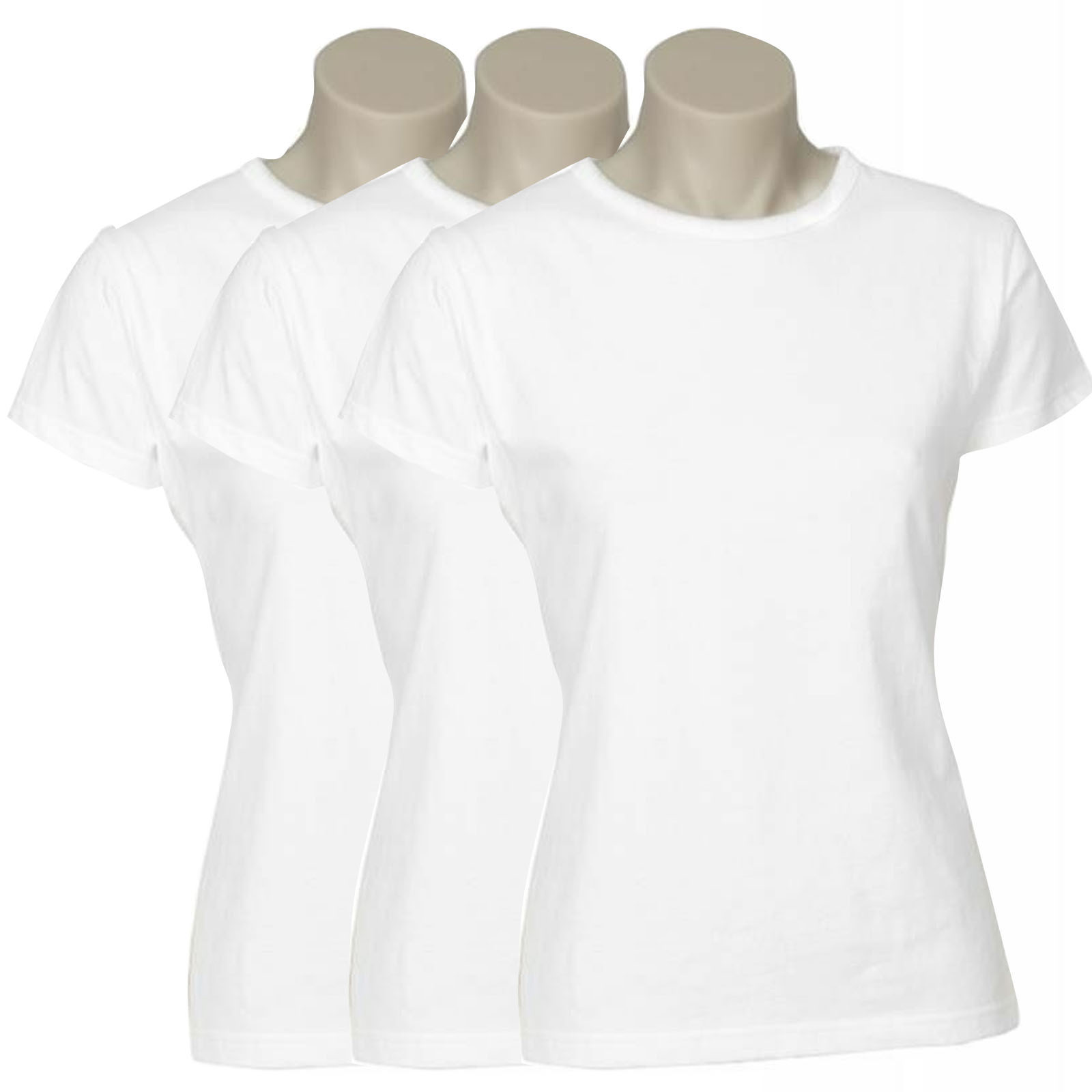 3x Womens Plain Ladies T Shirt 100 Cotton Basic Tee Casual Top Size 6 24 Bulk Ebay 