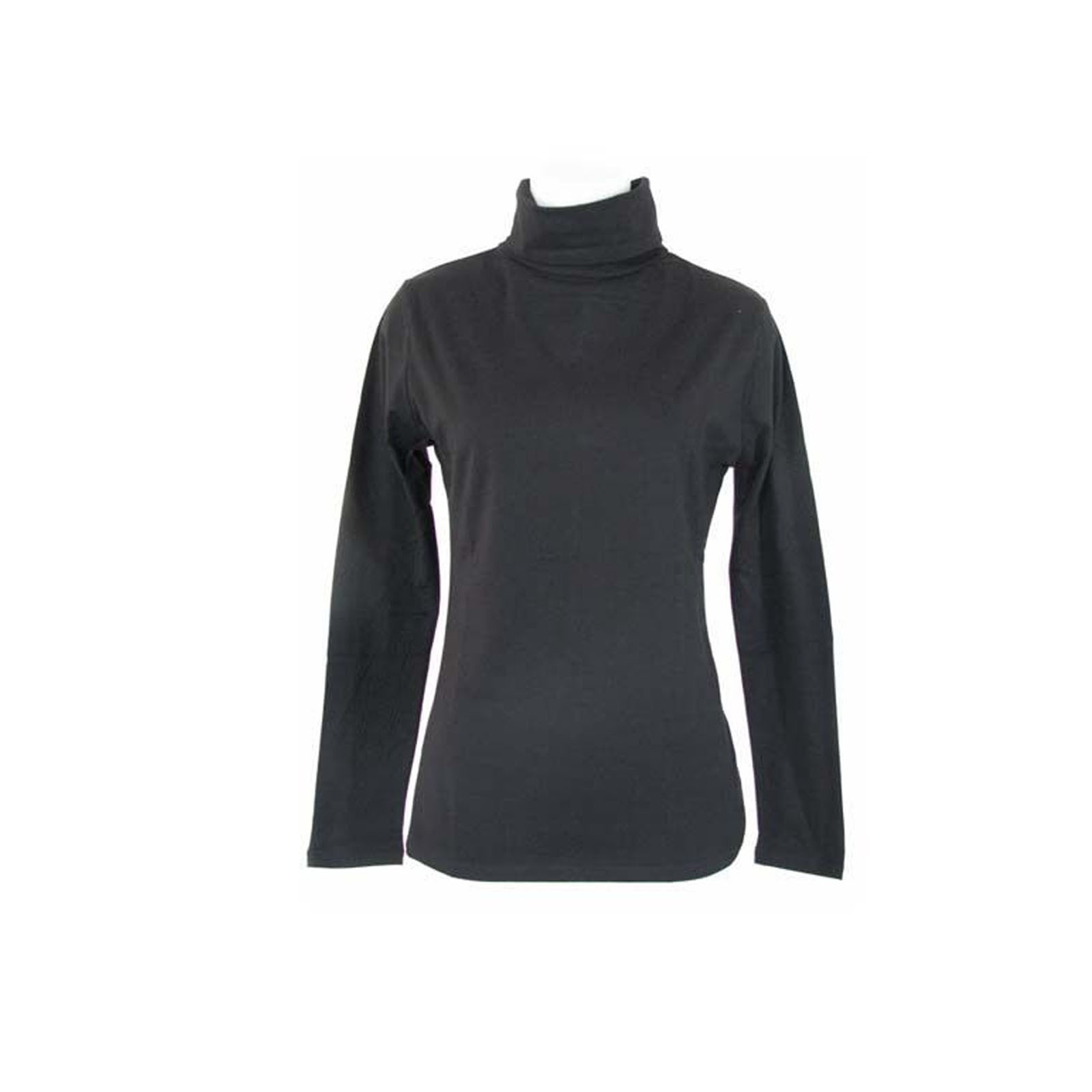 Ladies SKIVVY Women's Long Sleeve Plain Top Warm Turtleneck Cotton High ...