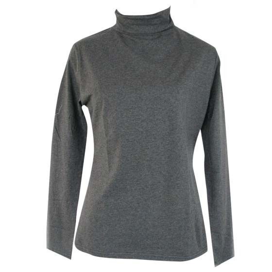 Ladies SKIVVY Women's Long Sleeve Plain Top Warm Turtleneck Cotton High ...