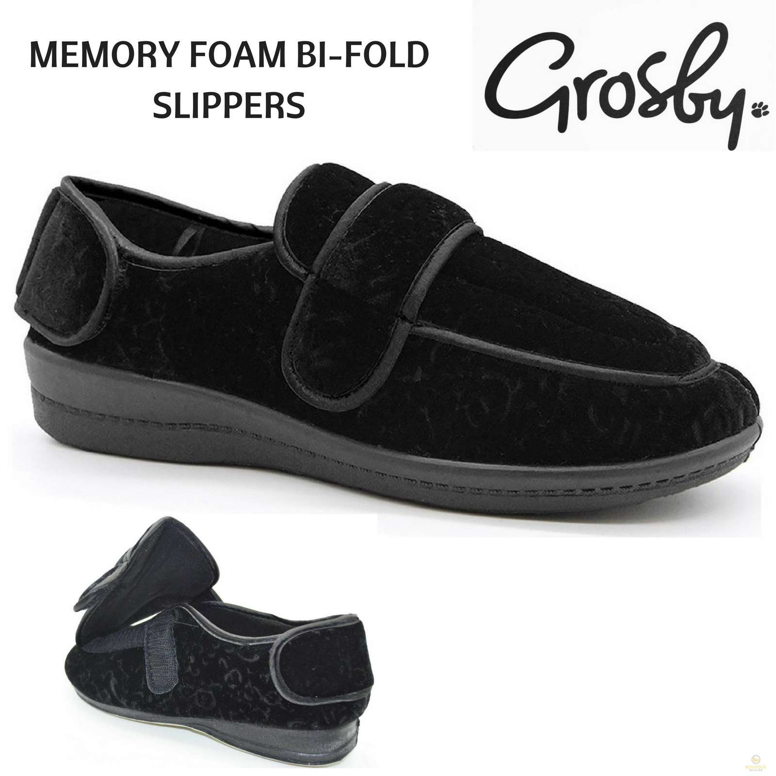 GROSBY Bi-Fold Women's Slippers Scuffs 