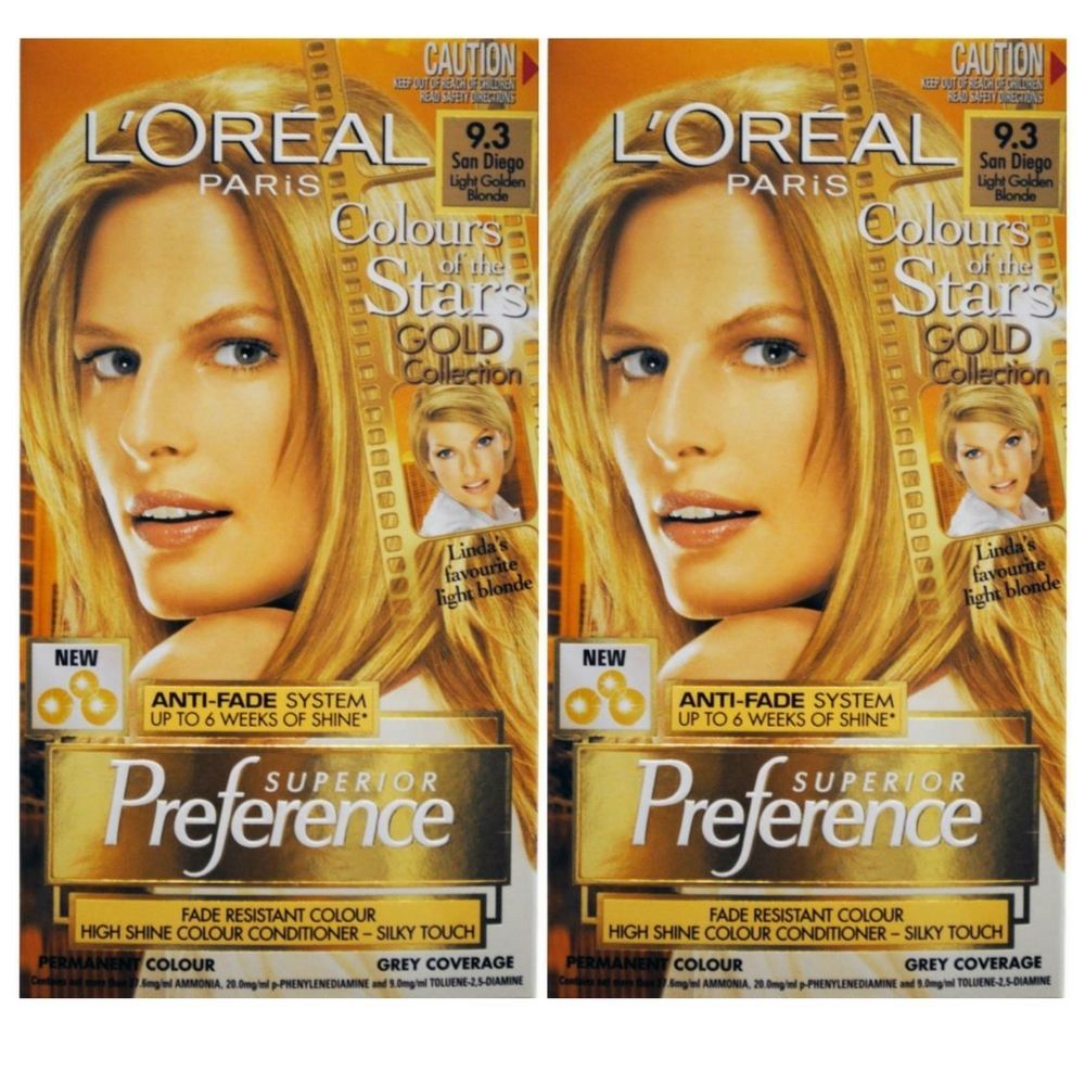 2x L Oreal Superior Preference Hair Colour 9 3 San Diego Light