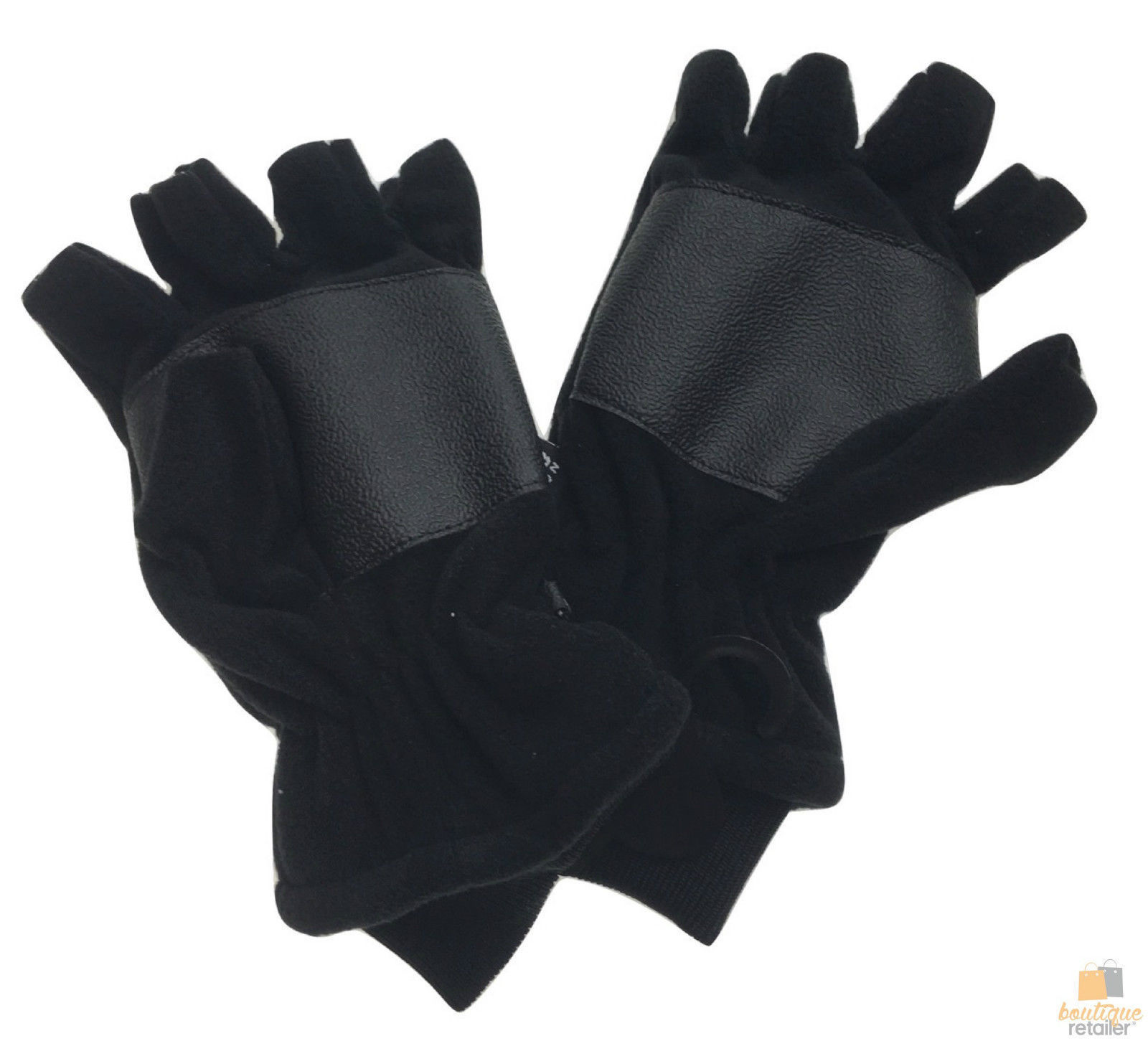 3M THINSULATE Polar Fleece Fingerless Gloves Insulated Lining Snow Ski ...