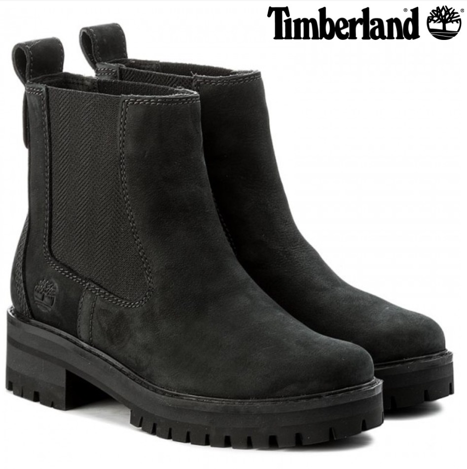 timberland black courmayeur valley chelsea boots