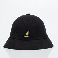 KANGOL Bermuda Casual Bucket Hat Terry Towelling Cap in Black/Gold