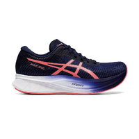 ASICS Magic Speed 2 Womens Shoes Runners in Indigo Blue/Papaya