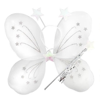 Girls Kids Angel Fairy Butterfly Wing Fancy Princess Dress Up Party Costume Prop - White