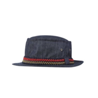 Red Herring Denim Pork Pie Bucket Style Hat Cap - Large/X-Large