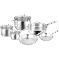 Pyrolux Radius 85 Cookware 6 Piece Set 18/10 Stainless Steel Pans Casserole