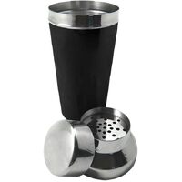 700ml Vin Bouquet Cocktail Shaker Shaker with Strainer in Silver/Black