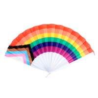 1x Rainbow Gay Pride Fabric Cooling Fan LGBTQ