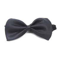 Mens BOW TIE Wedding Tuxedo Pre-tied Formal Bestman Necktie Classic Plain Party - Black