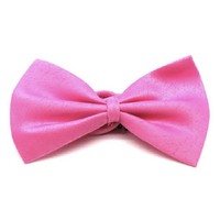 Mens BOW TIE Wedding Tuxedo  Formal Bestman Necktie Classic Plain Party - Pink