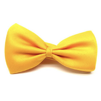 Mens BOW TIE Wedding Tuxedo  Formal Bestman Necktie Classic Plain Party - Yellow