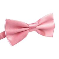 Mens BOW TIE Wedding Tuxedo Formal Bestman Necktie Classic Plain Party  - Light Pink