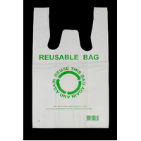 500pcs 33×55cm Eco Design Reusable Plastic Singlet Shopping Bags Grocery Carry Checkout