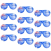 12x Jumbo Party Costume Glasses  - Australian Flag Design - Wayfarer Oversized 26cm Wide