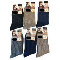 12 Pairs Mens Thermo Wool Blend Work Socks Heavy Duty Outdoor Warm (EU41-EU47)
