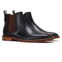 Julius Marlow Mens Scuttle Mocha Chelsea Work Leather Boots Shoes - Black
