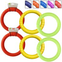 6x Medium 20cm Lightweight Dog Toy Chew Floating Training Ring for Chewers Pet