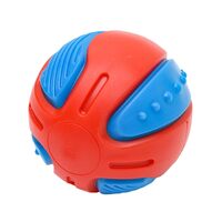 1x Dog Squeaky Ball Fun Training Indestructible Tooth Cleaning Puppy 8cm