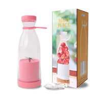 420ml Portable Bottle Blender Protein USB Electric Rechargeable Fruit Juicer Smoothie 