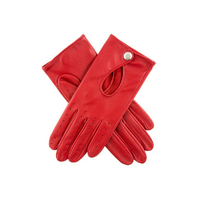 Dents Thruxton Womens Single Point Long Leather Gloves - Berry