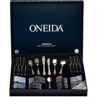 Oneida Barcelona 56pc Cutlery Butter Knives Forks Spoons Teaspoons Set in Gift Box