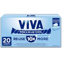 Viva Paper Towel Rinse & Re-Use Towel Reusable 20 Sheets