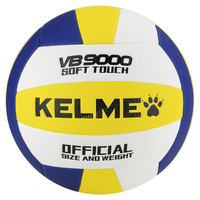 KELME Volleyball Volley Ball Size 5 Official Indoor/Outdoor - White/Dark Blue/Yellow