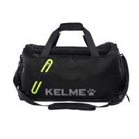 KELME Duffel Gym Football Soccer Duffle Bag - Black/Neon Green