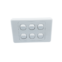 6 Gang Wall Plate Electricity Switch 