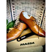 Massa Ascoli Leather Derby Dress Lace Up Shoes Wedding Business Formal in Tan