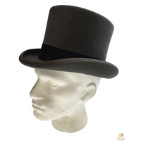 5.5" Premium Mad Hatter Top Hat 100% Australian Wool Felt Magician Tuxedo Cap