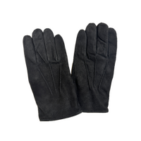 DENTS Mens Thinsulate Handsewn Nubuck Leather Gloves Lined Insulated - Black - Large