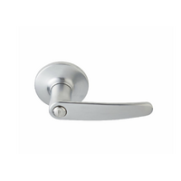 Delf Terifa Privacy Lever Door Handle Set On Round Rosette Satin Chrome