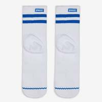 Volley Unisex Mid Socks Casual Tennis Combed Cotton in White/Blue