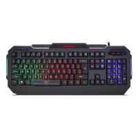 Wired Rainbow Backlit Gaming Keyboard with Splash Proof Design