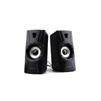 Solid Bass USB Pure Sound Multimedia Wired Computer PC Speakers in Black MS-213