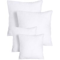 4x Premium Euro 100% Cotton Pillow with Cover Square Durable Soft European - 65x65cm