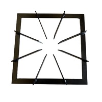 Heavy Duty Sturdy Metal Gas Burner Stand BBQ Barbecue in Black 50x50x10cm