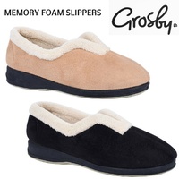 GROSBY Bloom Memory Foam Slippers Scuffs Shoes Comfortable Slip On