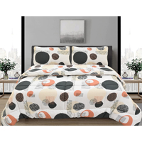 King Comforter Set with 2 Pillow Cases in Bubbles Print